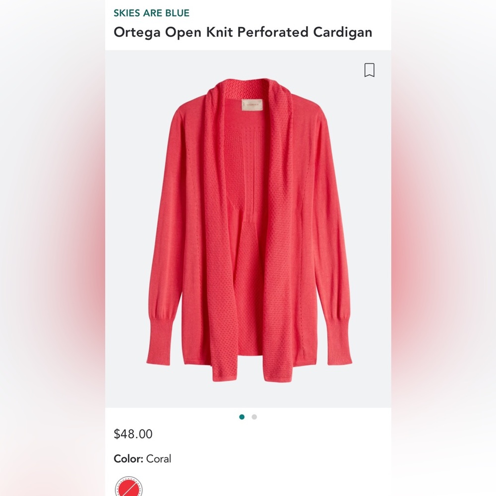 Skies are Blue Ortega Open Knit Perforated Cardigan